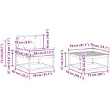  Set vanjskih sofa 4 kom. Bijela i antracit | shoptok.hr