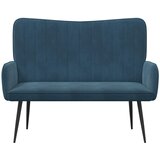 SOFA za dvije osobe Plava 115 x 61 x 87 cm Baršun | shoptok.hr