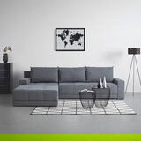 Mömax sedežna garnitura adriano, siva, ležišče, predal | Shoptok.si
