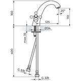 Rosan baterija za lavabo sa fiksnim izlivom NB21101 | ePonuda.com