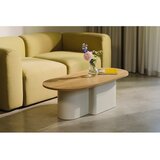 noo.ma Bež klubska mizica z mizno ploščo v hrastovem dekorju 50x115 cm Looi – | Shoptok.si