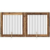  Vrata za pse s postoljem 2 pcs Staro drvo 100 x 100 cm | Eponuda.com