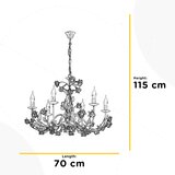 ONLI Luster na lancu CAROLINA 6xE14/6W/230V bronzana | Eponuda.com