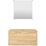  2-dijelni set kupaonskog namještaja boja hrasta drveni | shoptok.hr