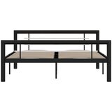 vidaXL Okvir za krevet crno-bijeli metalni 120 x 200 cm | shoptok.hr
