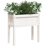 Vrtne sadilice s nogama bijela 70x31x70 cm od masivne borovine | Eponuda.com