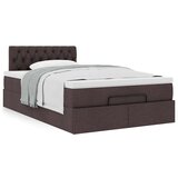 vidaXL Otomanski posteljni okvir z vzmetnico rjav 120x190 cm blago, (21610199) | Shoptok.si