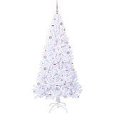 vidaXL Umjetno božićno drvce s stalakom Bijelo 210 cm PVC i čelik | shoptok.hr