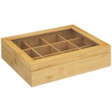 Five KUTIJA ZA ČAJ SA 12 ODJELJAKA 23X28X7CM MDF/BAMBUS BEŽ Cijene