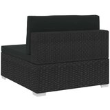 Poli 4-dijelna vrtna garnitura od poliratana s jastucima crna | shoptok.hr