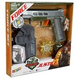 Policijski set za igru - Pištolj 20 cm, Značka, Zviždaljka, Futrola, Svjetlosni efekti, Zvuk | shoptok.hr