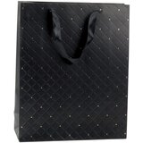  Paper Gift Bag Elegant Gold Dots Black 32 x 26 x 10cm | shoptok.hr