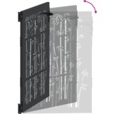 vidaXL Vrtna vrata Drugo Črna 105 x 125 cm Jeklo s prašnim premazom | Shoptok.si