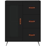  Visoka komoda crni 69,5x34x180 cm konstruirano drvo | shoptok.hr