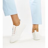 Gemre White eco-leather lace-up sneakers Yusra perforated | shoptok.hr