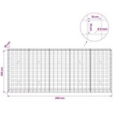  Gabion s žicom debljine 5 mm i mrežom 10x10 cm 250x30x100 cm - 30 cm 100 cm 250 cm | shoptok.hr
