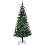  Umjetno predsvijetljeno božićno drvce Zelena 240 cm PVC i metal | shoptok.hr