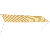 vidaXL Zložljiva tenda 350x150 cm rumena in bela, (20610580) Cene