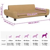 Krevet za pse smeđi 100 x 54 x 33 cm baršunasti | Eponuda.com
