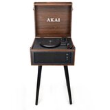 Akai ATT-101BT retro gramofon s Bluetooth 5.0, USB/SD in vgrajenimi zvočniki &amp;ndash; rjav Slike