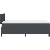 vidaXL Krevet s podnicom s madracem i LED-om tamnosivi 80x200 cm Tkanina od žičane tkanine | shoptok.hr