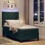  Krevet s opruga kutije Tamnozelena 90 x 190 cm Baršun | shoptok.hr