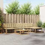  Set vanjskih sofa 6 pcs Bijela i bež 79 x 79 x 37 cm | shoptok.hr