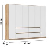 Rauch Möbel omara s klasičnimi vrati, bela, barve hrasta | Shoptok.si