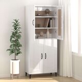  Komoda visok sijaj bela 69,5x34x90 cm konstruiran les, (20654296) | Shoptok.si