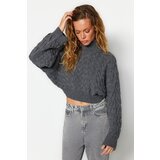 Trendyol Sweater - Gray - Regular fit