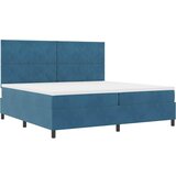  LED Box Spring Krevet Tamno plava 200 x 200 cm Baršun | shoptok.hr