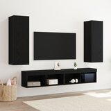 vidaXL TV kabinet Set od 2 Crni hrast Konstruirano drvo Cijene