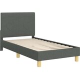  Otroški posteljni okvir z vznožjem Temno siva 80 x 160 cm blago, (5000104583) | Shoptok.si