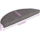  Prostirke za stepenice 15 kom 65x21x4 cm bež i sive poluokrugle velike | shoptok.hr