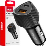 Amio Auto punjač USB-A USB-C QC PD 38W crni Cijene