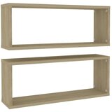 Maison Chic Stenske Police - Viseča polica kockaste 2 kosa sonoma hrast 60x15x23 cm, (21758827) Cene