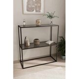 Hanah home komoda Oskar, 80 cm, crna / dimljeno staklo Cene