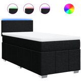Maison Chic Box spring postelja - Vzmetna postelja z vzmetnico črna 90x200 cm blago SL4766, (21887467) | Shoptok.si