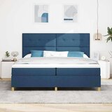 Box Postelja z Box Spring in vzmetnico Modra 200x200 cm Tkanina, (22052769) | Shoptok.si