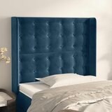  Uzglavlje s ušima tamnoplavo 83x16x118/128 cm baršunasto | shoptok.hr