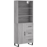 Maison Chic Visoka Komoda - Predalnik siva sonoma 69,5x34x180 cm inženirski les, (21722025) Cene