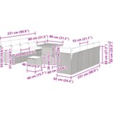  11-dijelni vrtni set sofe s jastučićima bež poli ratan | shoptok.hr