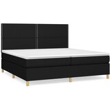  Krevet s oprugama i madracem crni 200x200 cm od tkanine | shoptok.hr