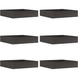  Ograda oko Travnjaka 6 pcs Crna 60 x 60 x 13 cm Čelik | shoptok.hr
