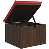  Vrtna garnitura - 8-dijelni set vrtnih sofa s jastucima smeđi od poliratana - Smeđa sa spremištem 8 | shoptok.hr