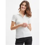 Orsay White Women's Knitted Polo Shirt - Women