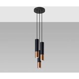  Obesna svetilka LOOPEZ 3P črna/medena, (21347913) | Shoptok.si