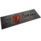  Kuhinjski tepih perivi s natpisom Cooking 60x180 cm baršunasti | shoptok.hr