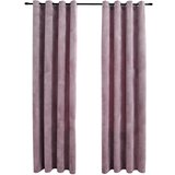 Furnova Zatemnitvene zavese z obročki 2 kosa žamet roza 140x245 cm, (21918476) | Shoptok.si