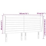  Uzglavlje s ušima tamnoplavo 183x23x118/128 cm baršunasto | shoptok.hr